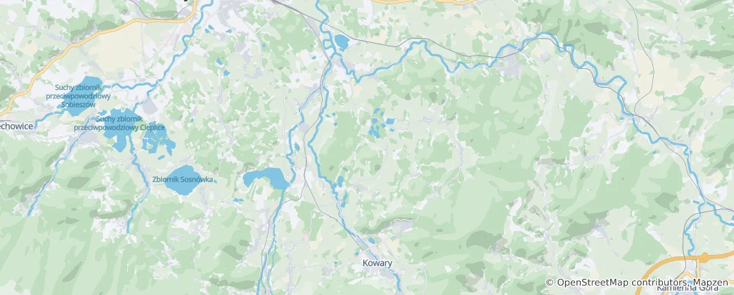 Mapa Gmina Mysłakowice