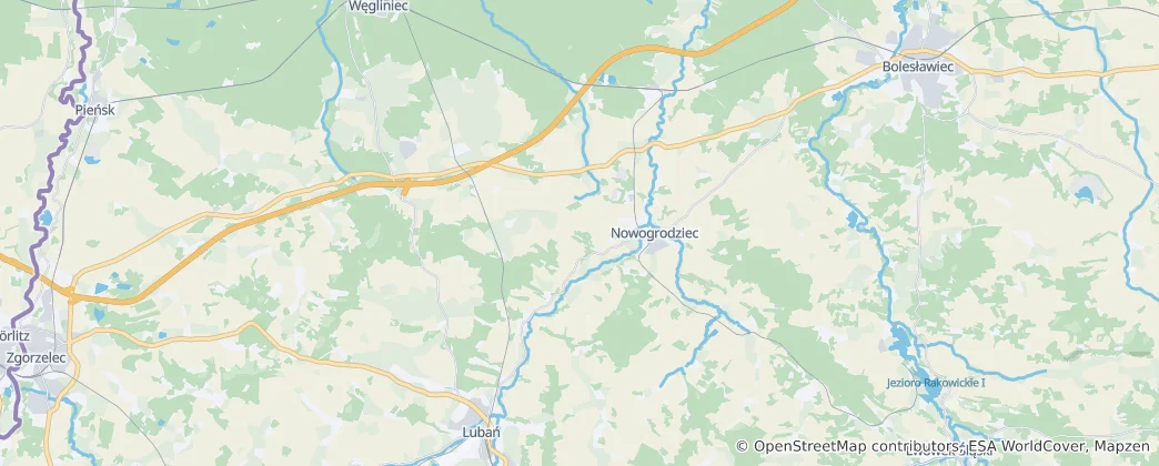 Mappa di Nowogrodziec