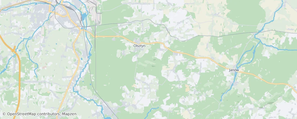 Gmina Olsztyn — mapa