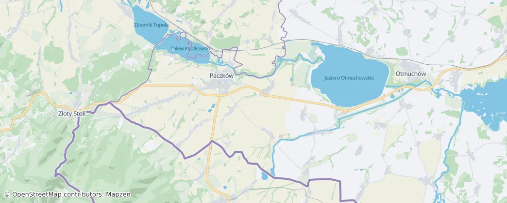 Пачкув — карта