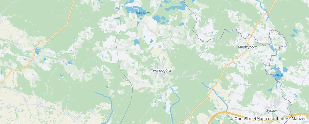 Mappa di Twardogóra