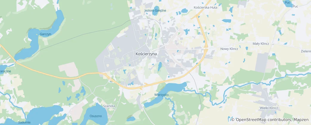 Mapa De Kościerzyna