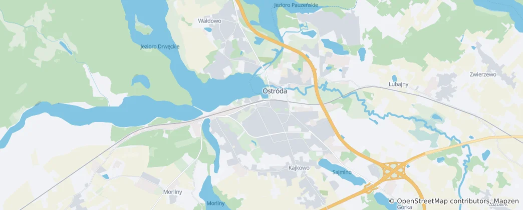 Mapa Ostróda