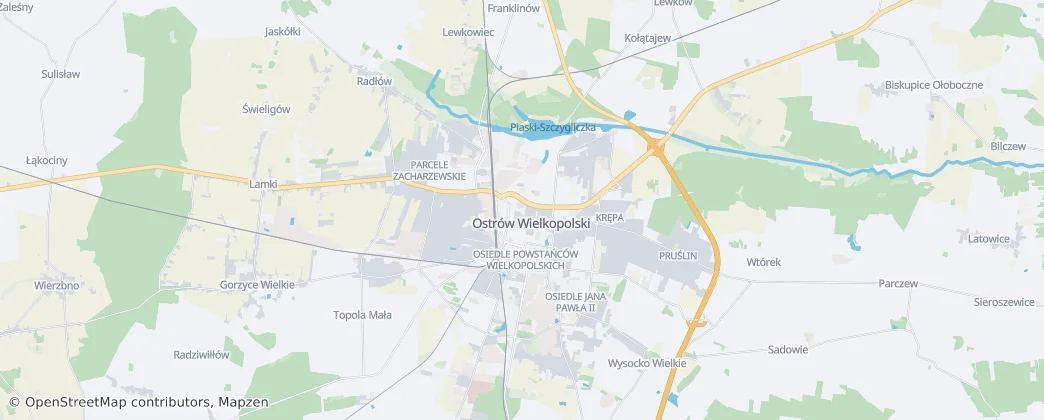 Ostrów Wielkopolski — Map