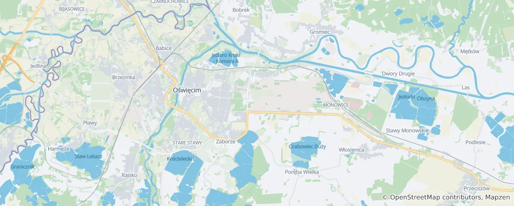 Mappa di Oświęcim (comune rurale)