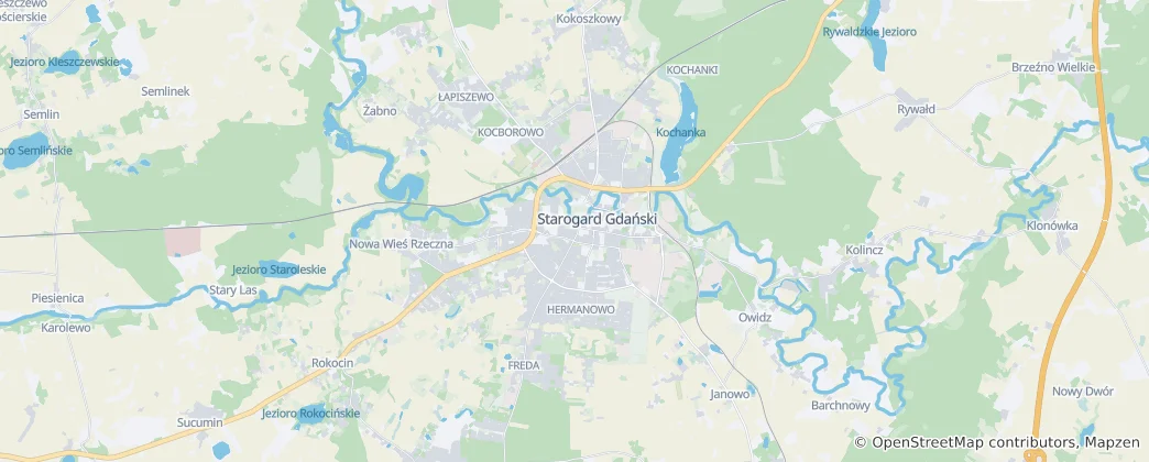 Mapa De Gmina Starogard Gdański