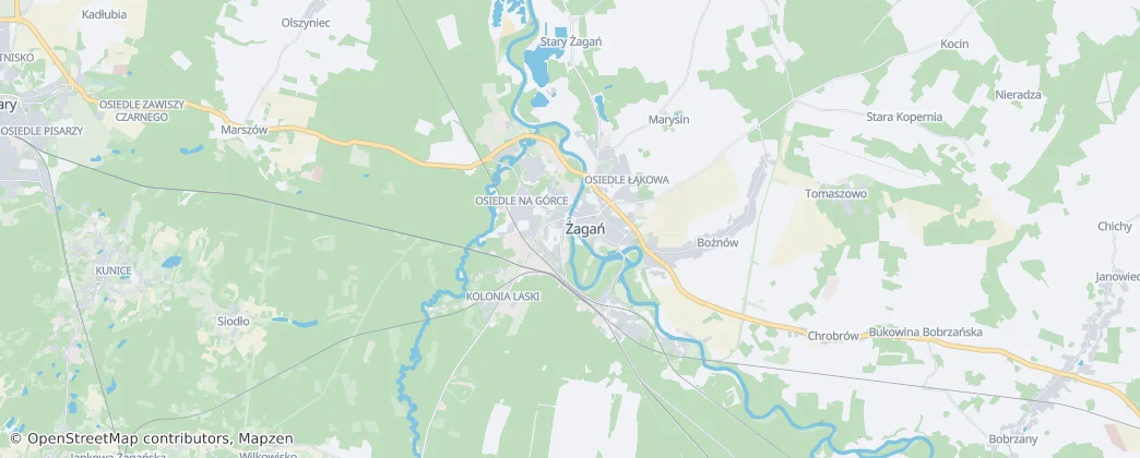 Gmina Żagań — 地图
