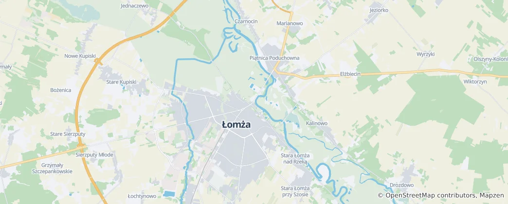 Mapa De Łomża