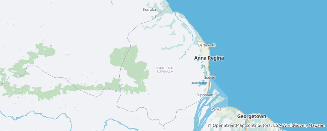 Map of Pomeroon-Supenaam