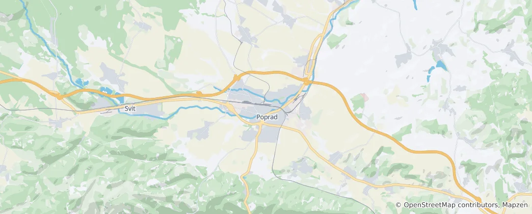 Karte von Poprad