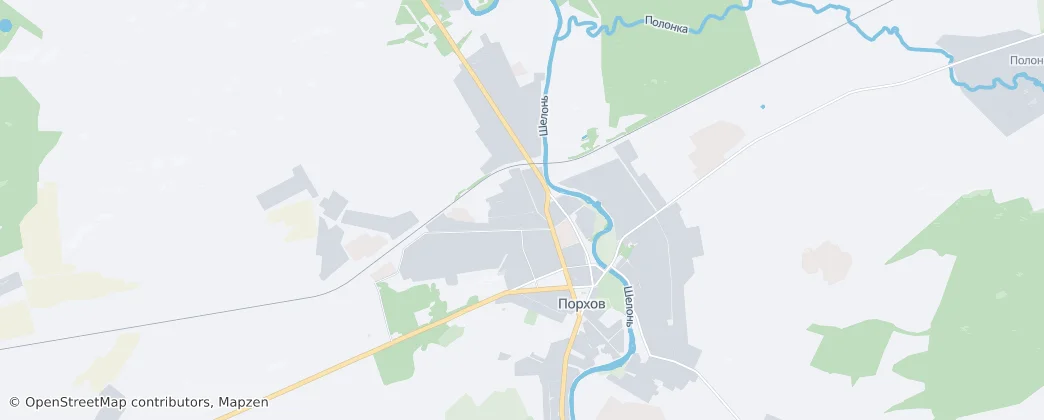 Порхов — Карта
