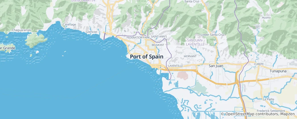 Map of Port of Spain