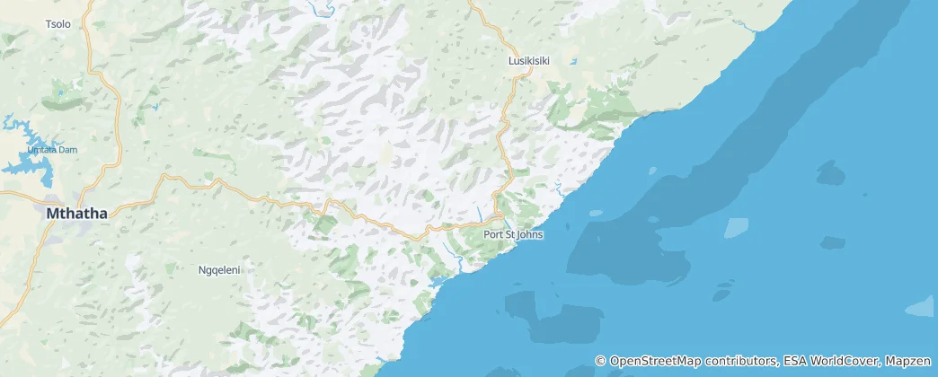 Mapa Port St. Johns