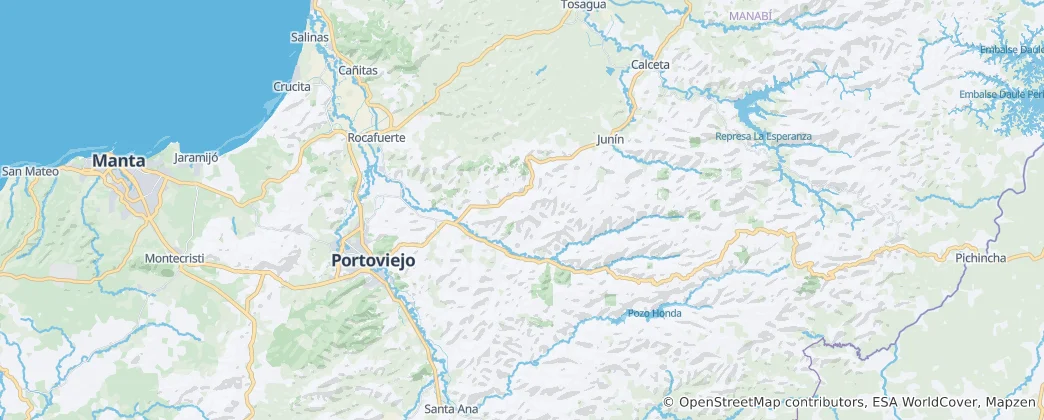 Karte von Kanton Portoviejo