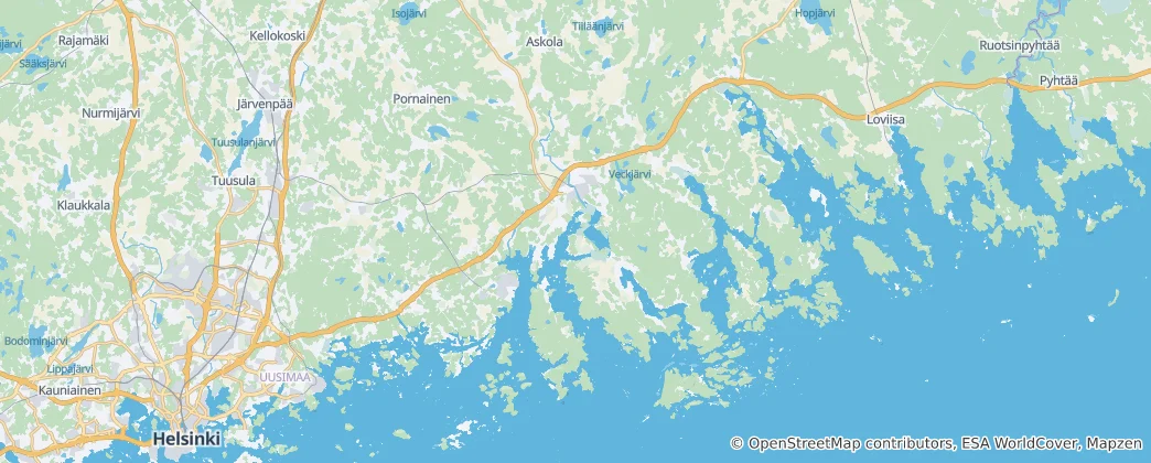 Map of Porvoo
