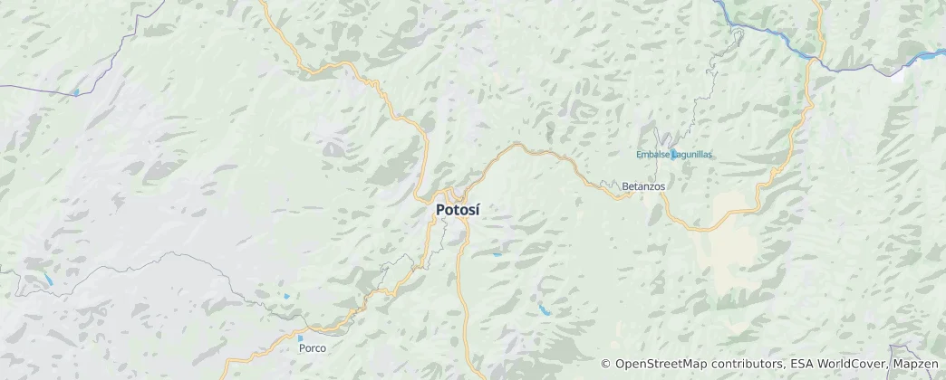 Mappa di Potosí Municipality