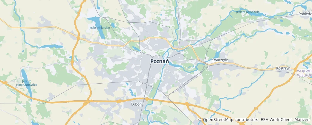 Map of Poznan