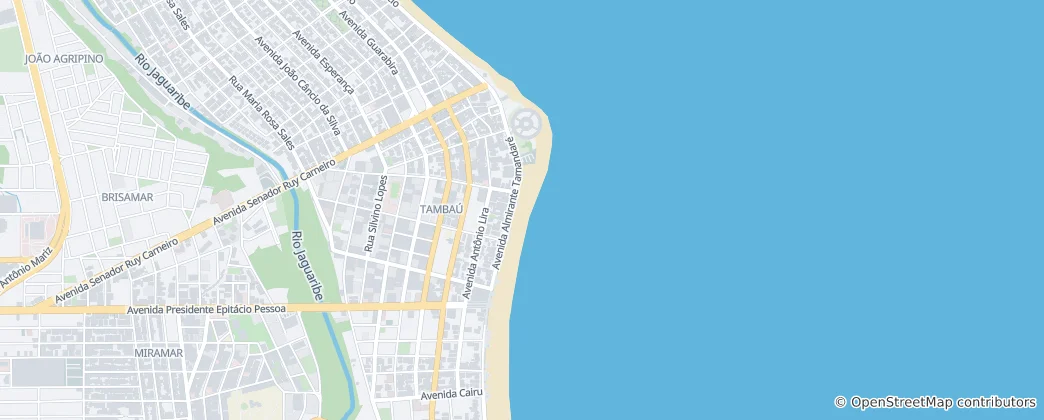 Mapa Praia de Tambaú