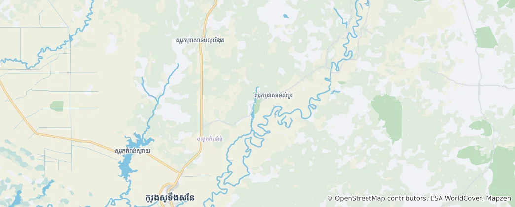 Mapa Prasat Sambour District