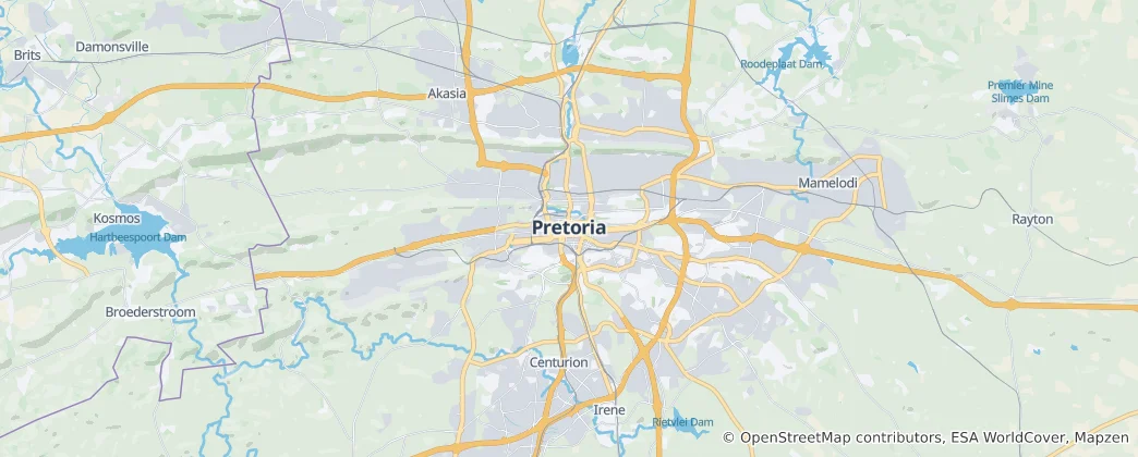 Map of Pretoria