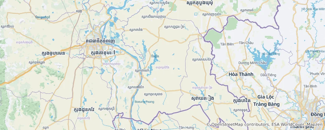Mapa Prey Veng Province