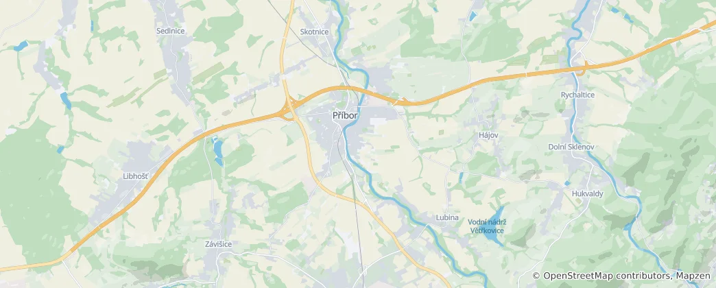 Map of Příbor