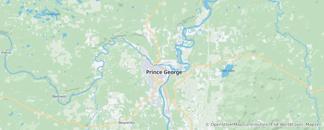 Mappa di Prince George