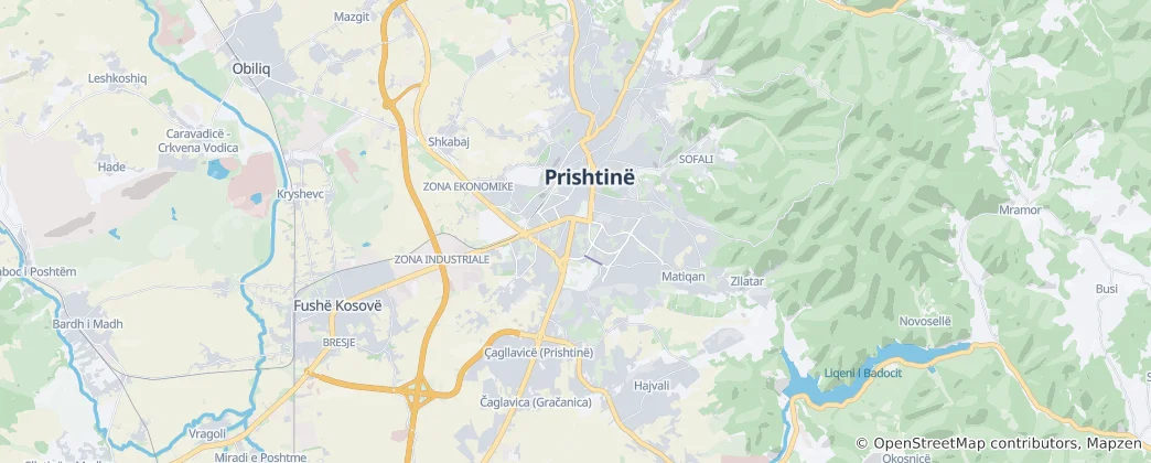 Map of Pristina