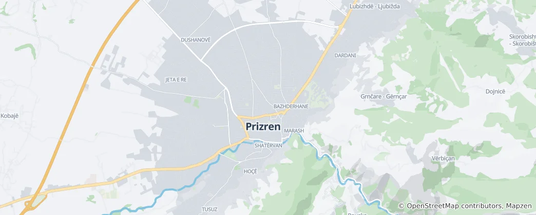 Map of Prizren