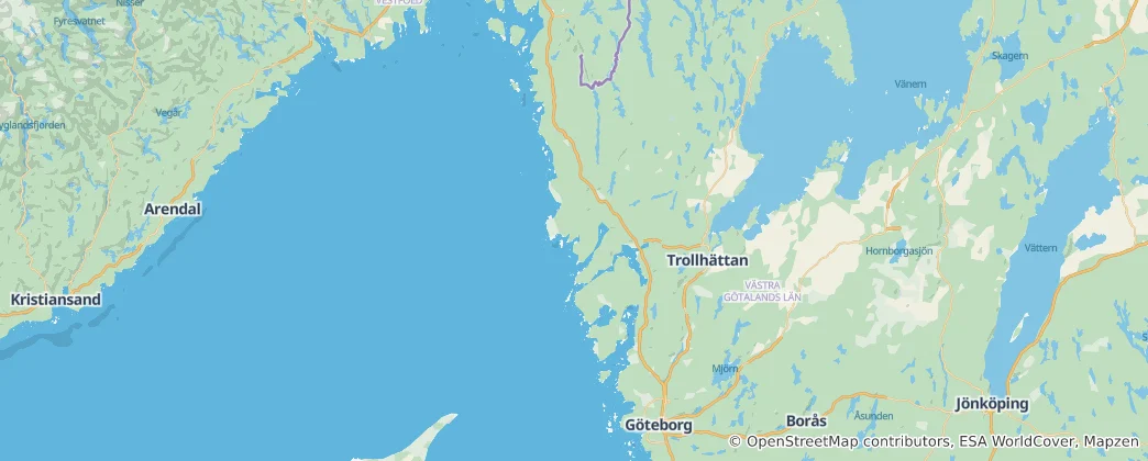 Mapa Province of Bohuslän
