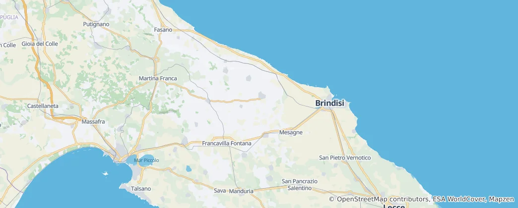 Mapa Provincie Brindisi