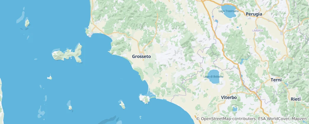 Mapa Provincie Grosseto