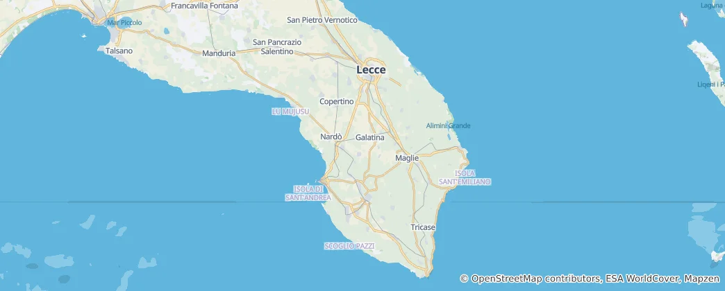 Map of Province of Lecce