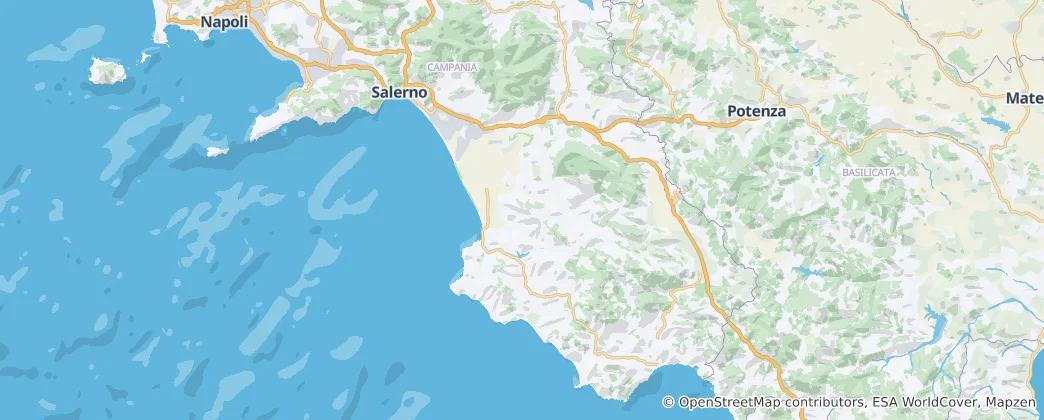 Mapa Provincie Salerno