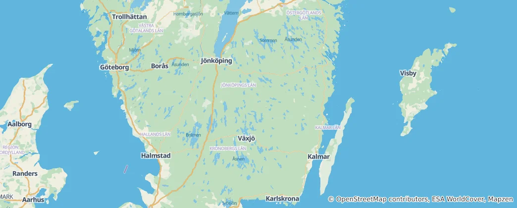 Mapa Province of Småland