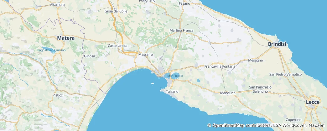 Mappa di provincia di Taranto