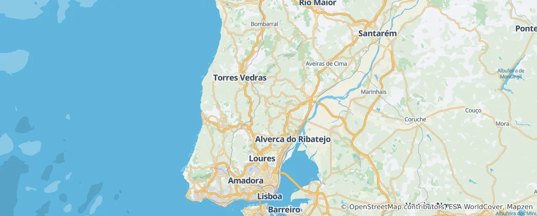 Mappa di distretto di Lisbona