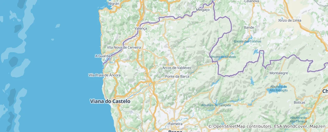 Mappa di Distretto di Viana do Castelo