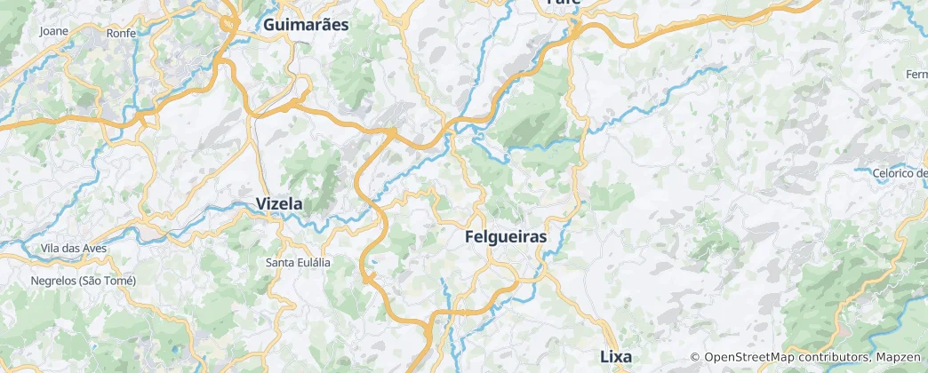 Felgueiras Haritası