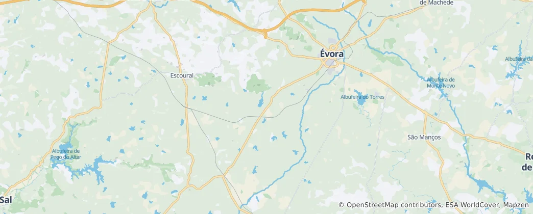 Mappa di Nossa Senhora da Tourega e Nossa Senhora de Guadalupe