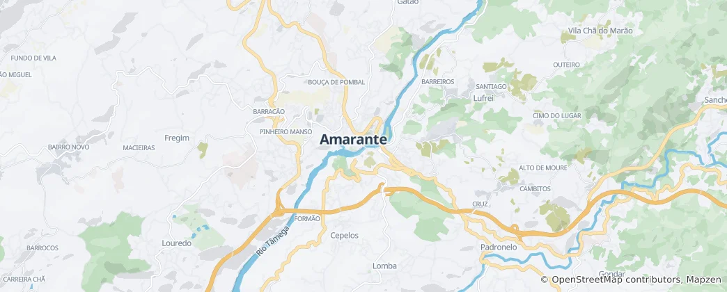Mappa di Amarante