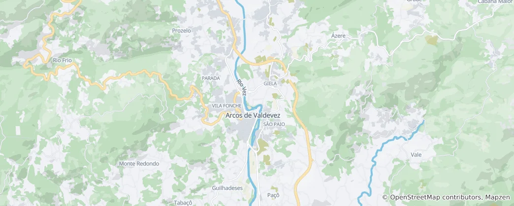 Mapa Arcos de Valdevez