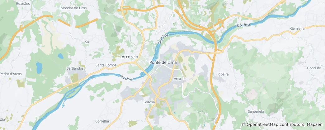 Karte von Ponte de Lima