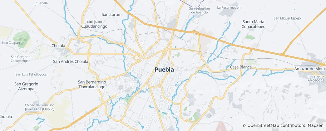 Map of Puebla