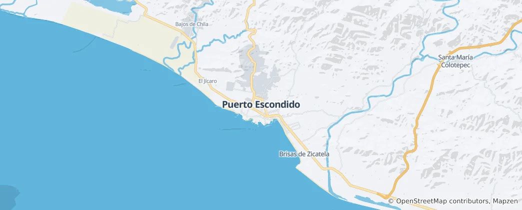 Karte von Puerto Escondido