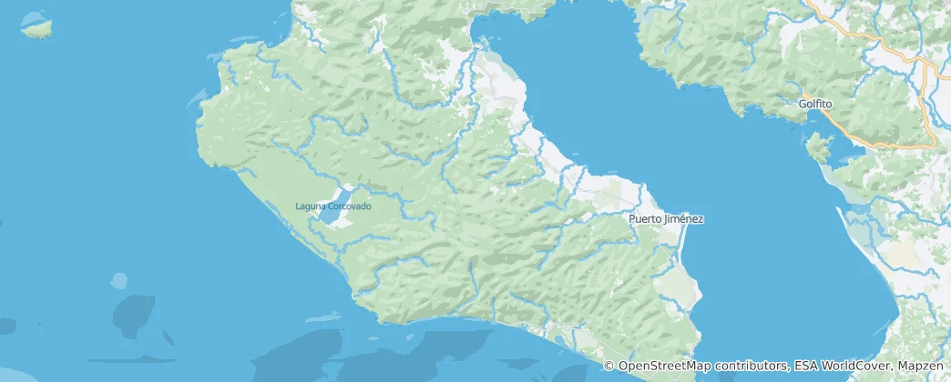 Map of Puerto Jiménez