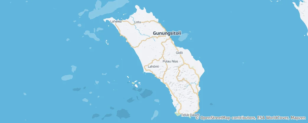 Карта Pulau Nias