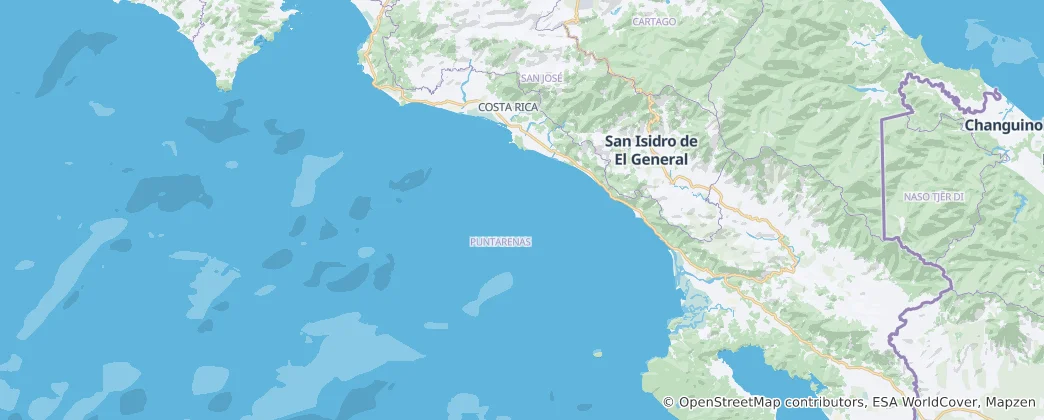 Mapa de Puntarenas