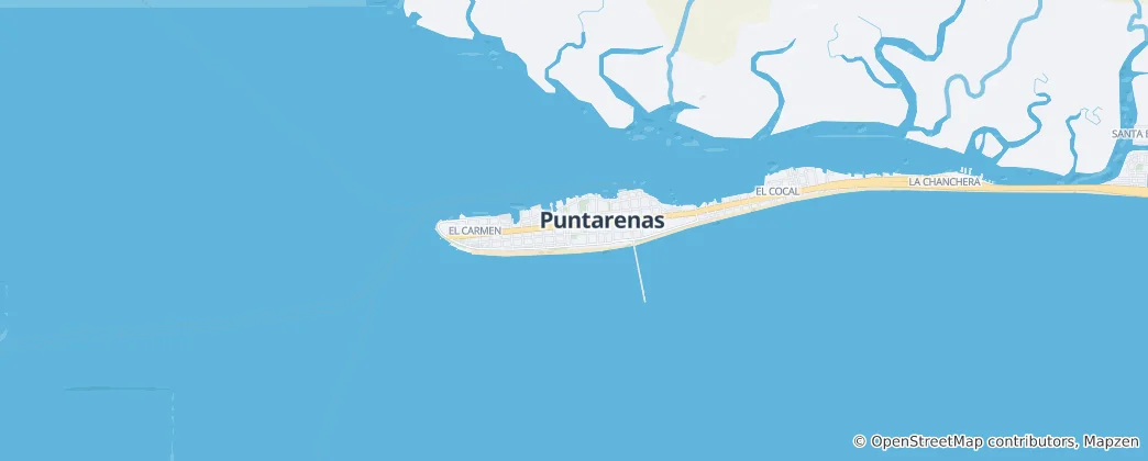 Map of Puntarenas
