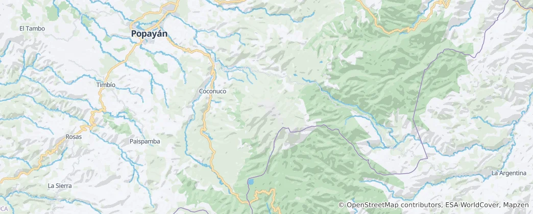 Map of Puracé